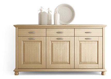 Kommode Bosco mit Kugelfüßen Kommode Bosco mit Kugelfüßen