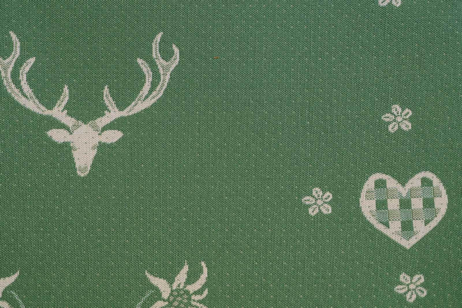 Polsterstoff Edelweiß Hirsch Edelweiss 74855/4 grün 20182